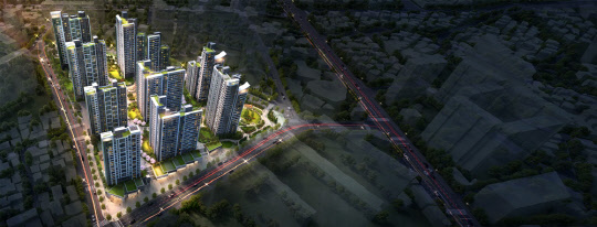 대우건설은 고척4구역 재개발 단지명을 '푸르지오 더 골드(가칭)'로 제안하고 강남권을 뛰어넘는 고급 아파트로 짓겠다는 포부를 밝혔다. 사진은 푸르지오 더 골드 조감도.<대우건설 제공>